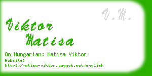 viktor matisa business card